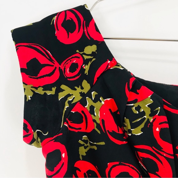 Rickie Freeman Silk Floral Short Dress Size 6 - Picture 2 of 10